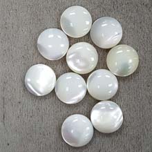10MM ROUND CABOCHON MOP WHITE(10PCS/BAG)